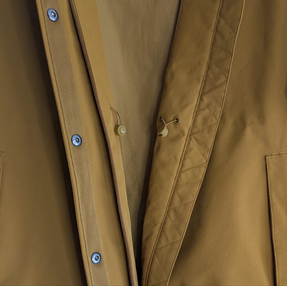 Athleta RainOut Sutro Long Trench Jacket Rain Jacket Mustard Yellow Size 1X - Picture 12 of 16
